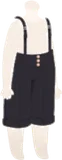 サスペンダー付きハーフパンツ