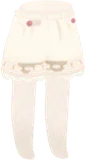 白いキュロットパンツ