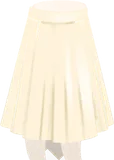 レザープリーツスカート・白