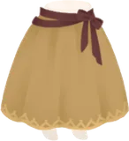 リボンベルトのロングスカート