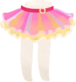 レインボーチュールスカート