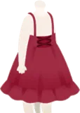 サスペンダー付きロングスカート