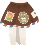 ベアレター柄スカート
