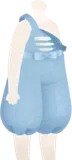 デニムのリボン付きサロベット