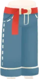 赤いベルトのボトムス