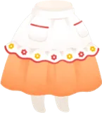 花柄のエプロンスカート