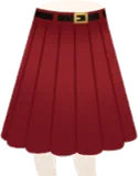 プリーツロングスカート・赤