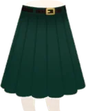 プリーツロングスカート・緑