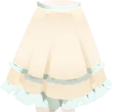 憧れの魔女風スカート・白