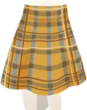 チェック柄スカート・イエロー
