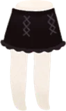 編み上げブラックミニスカート