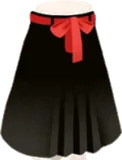 黒い袴風スカート