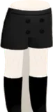 ダブルボタンのショートパンツ