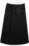 ダブルボタンのロングスカート