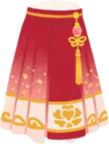 春節の夜空のプリーツスカート