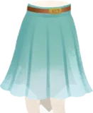 浅葱色のプリーツスカート