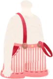 ピンクヒッコリーのショートパンツ