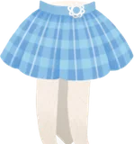 さわやかなチェック柄のスカート