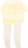 白のペプラムスカート