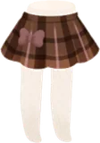 チョコチェック柄のスカート