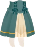 コルセット付きエメラルドスカート
