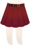ベルト付きレザースカート