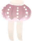 珠飾りのバルーンスカート・ピンク