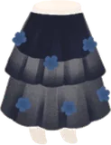 黒いチュールスカート