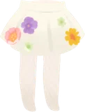 ボタニカルアイボリースカート