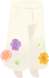 ボタニカルアイボリーワイドバンツ