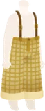 サスペンダー付きチェックズボン
