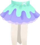 お茶会フリルスカート・ミント