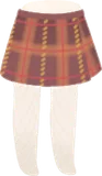チェック柄カジュアル巻きスカート