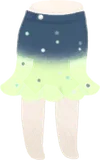 グラデトランペットスカート