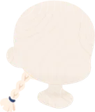 ピンと結んだ三つ編み