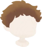 前髪がはねたショートヘア