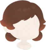 大きなおだんごをさげた髪