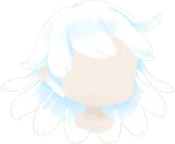 白い花びらの髪