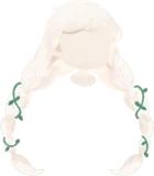 ツタが編み込まれた三つ編み