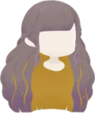 三つ編みを解いたロングヘア