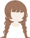 深い森のブラウンおさげ