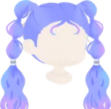 虹雲に染まった髪