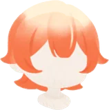 淡い朱色の短髪