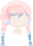 夢見がちな小花の三つ編みヘア