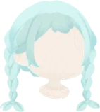 みつ編みふた葉ヘア