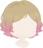 桜色に染まるパーマボブ