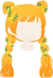 ミモザお団子ヘア