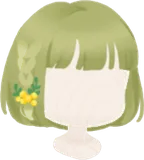三つ編みミモザボブ