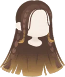 三つ編みアクセントロング