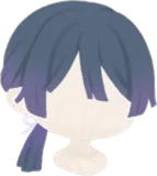 藤色グラデの結い髪